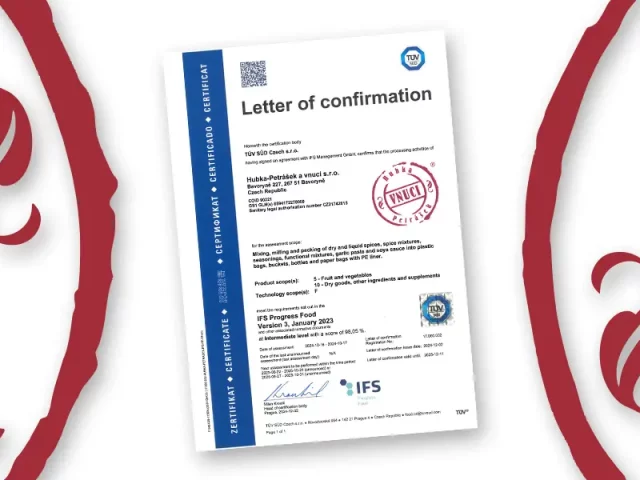 Dokončili jsme certifikaci IFS PROGRESS FOOD