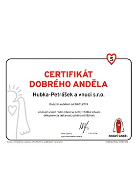 Certifikát Dobrý anděl
